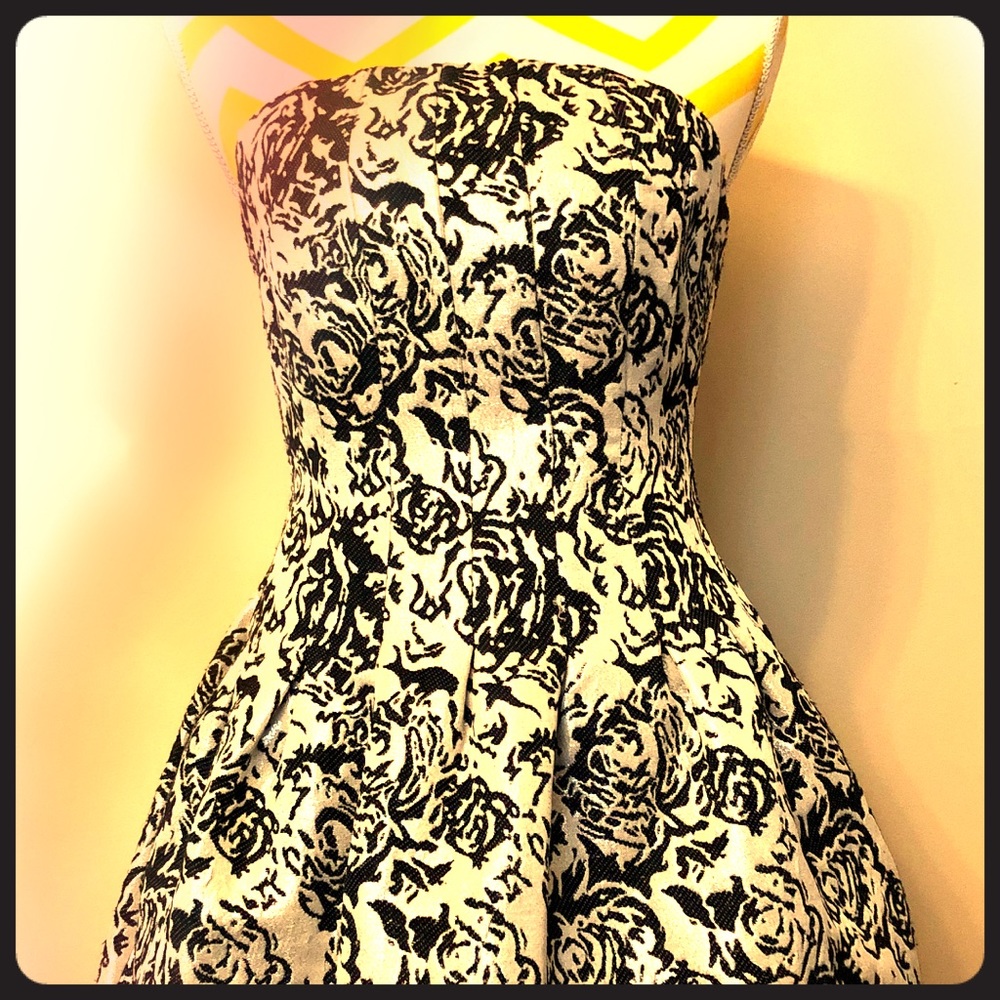 Strapless holiday party dress